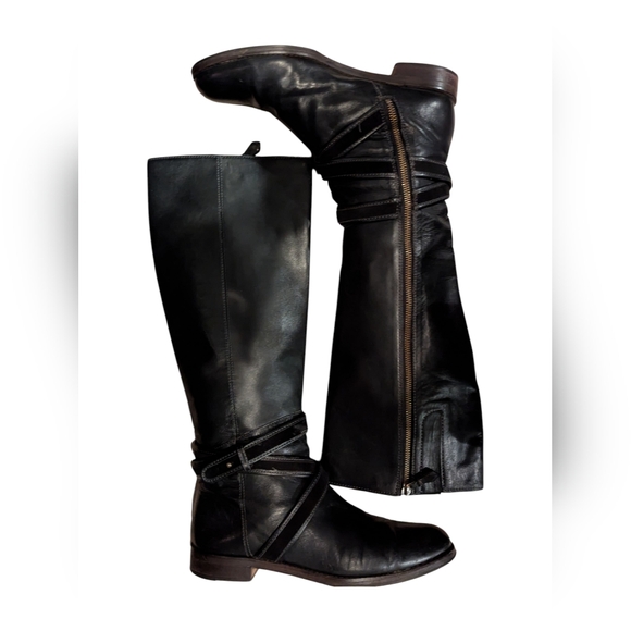 Cole Haan Leather Riding Boots, Black, Size 9B - Picture 7 of 11